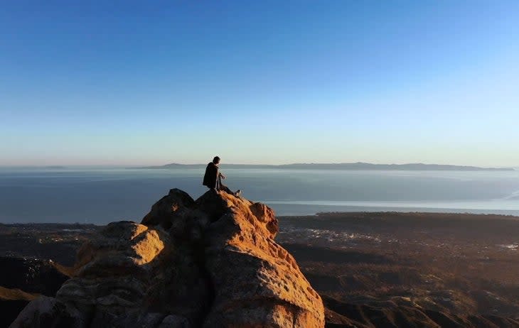 Inspiration Point overlooking downtown Santa Barbara and Channel Islands National Park