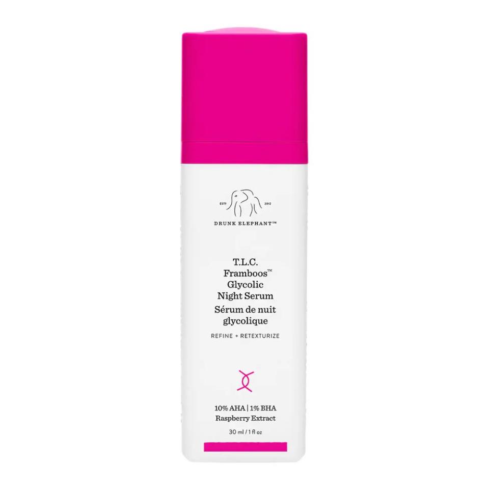 <p><a href="https://go.redirectingat.com?id=74968X1596630&url=https%3A%2F%2Fwww.sephora.com%2Fproduct%2Ft-l-c-framboos-tm-glycolic-night-serum-P392246&sref=https%3A%2F%2Fwww.cosmopolitan.com%2Fstyle-beauty%2Fbeauty%2Fg46179751%2Fbest-drunk-elephant-products%2F" rel="nofollow noopener" target="_blank" data-ylk="slk:Shop Now;elm:context_link;itc:0;sec:content-canvas" class="link ">Shop Now</a></p><p>T.L.C. Framboos Glycolic Resurfacing Night Serum</p><p>sephora.com</p><p>$90.00</p>