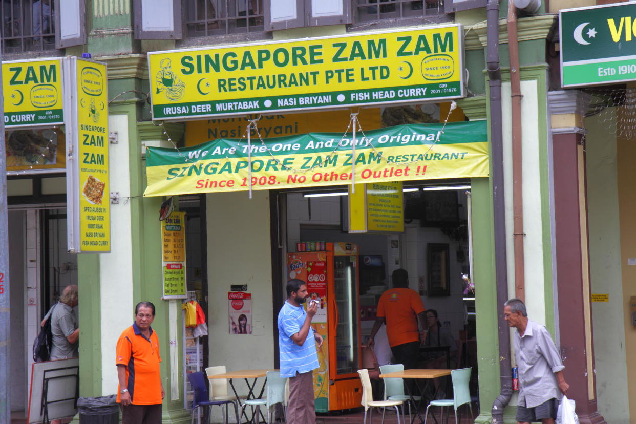 The entrance to Zam Zam restaurant on North Bridge Road. (Photo by: Jeff Greenberg/Universal Images Group via Getty Images)