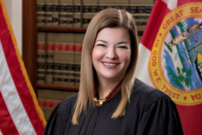 FILE PHOTO: Florida Supreme Court Justice Barbara Lagoa poses in an undated photograph