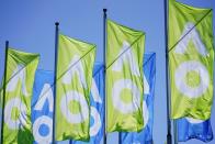 A general view of Australian Open flags in Melbourne