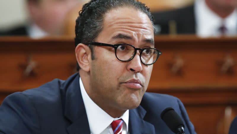 Former Rep. Will Hurd, R-Texas, speaks during a hearing of the House Intelligence Committee on Capitol Hill in Washington in 2019. Hurd, a onetime CIA officer and fierce critic of Donald Trump, said he is dropping out of the presidential race.