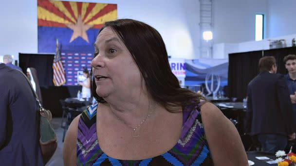 PHOTO: Anastasia Keller attends at event for Arizona gubernatorial candidate Karrin Taylor Robson in Peoria, Ariz., on Friday, July 22, 2022. (Libby Cathey/ABC News)