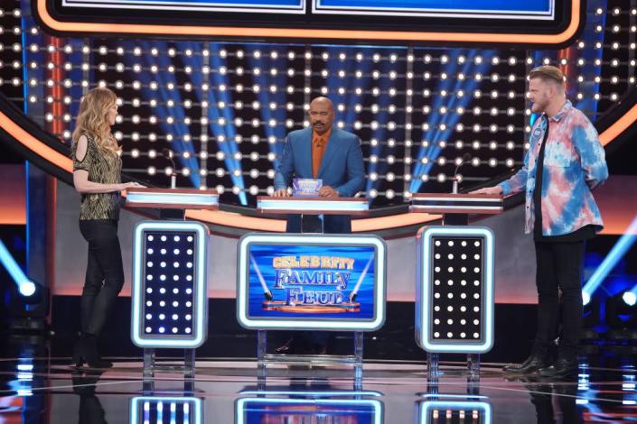 <p>That being said, any extra family members or <a href="https://www.thecreativebite.com/how-we-got-on-the-family-feud-game-show/" rel="nofollow noopener" target="_blank" data-ylk="slk:guests" class="link rapid-noclick-resp">guests</a> outside of the five main contestants on your team have to pay their own way.</p>
