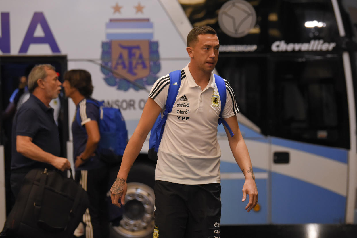 Agustin Marchesin, portero de Argentina, previo a un encuentro entre su selección y la de México, en noviembre de 2018. / Foto: Getty Images