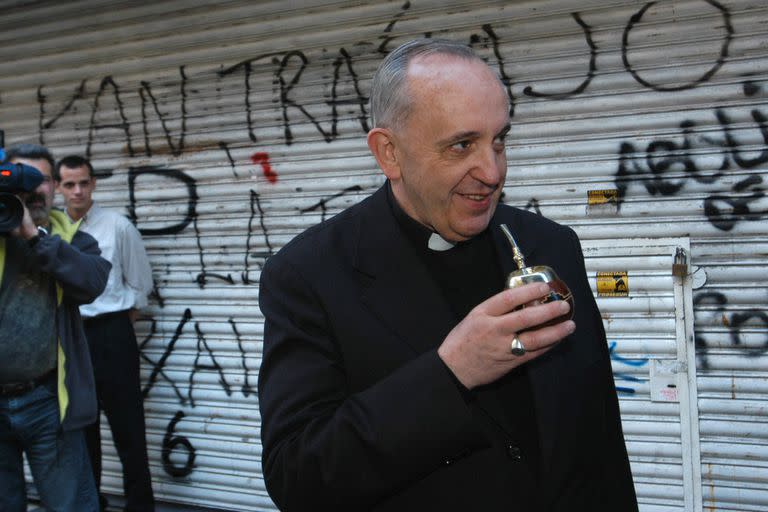El mate, un compañero habitual de Bergoglio en Buenos Aires