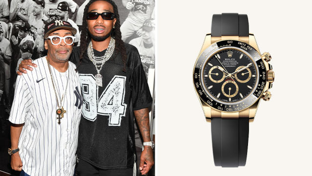 Spike Lee Shows Off a Yellow-Gold Rolex Daytona at the Yankees