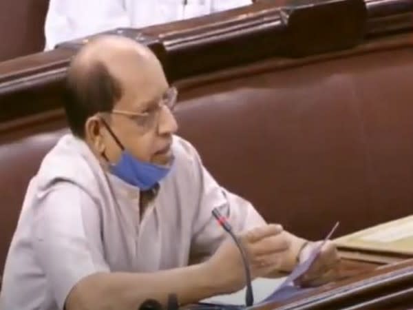 BJP MP Prasanna Acharya speaking in the Rajya Sabha on Friday