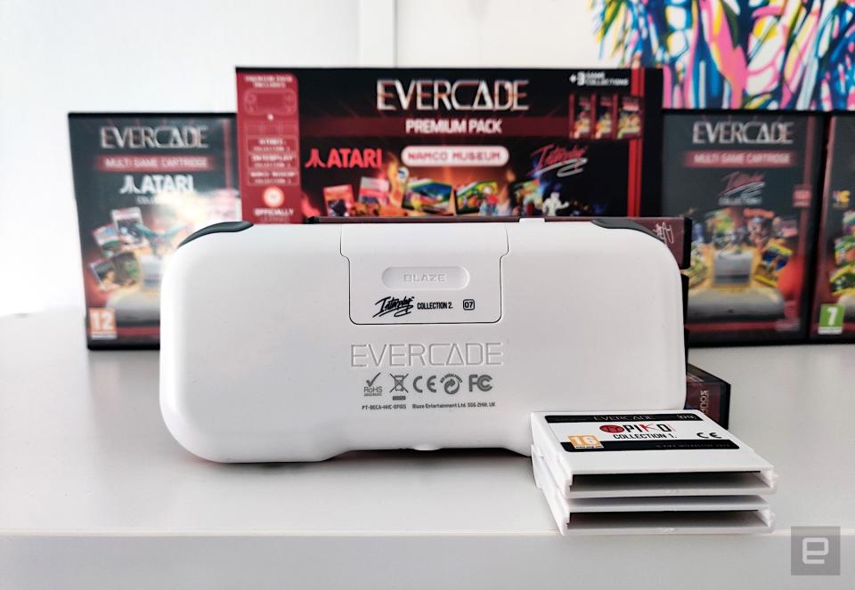 Evercade retro handheld.