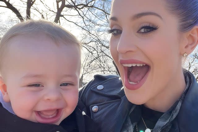 <p>Kelly Osbourne/Instagram</p> Kelly Osbourne shows off son Sidney's first tooth.