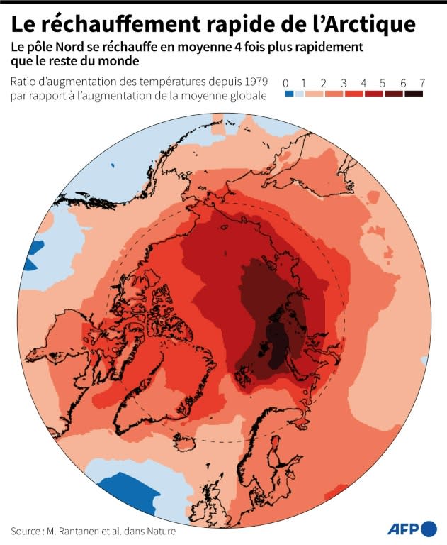 Le réchauffement rapide de l'Arctique (AFP - Valentin RAKOVSKY)