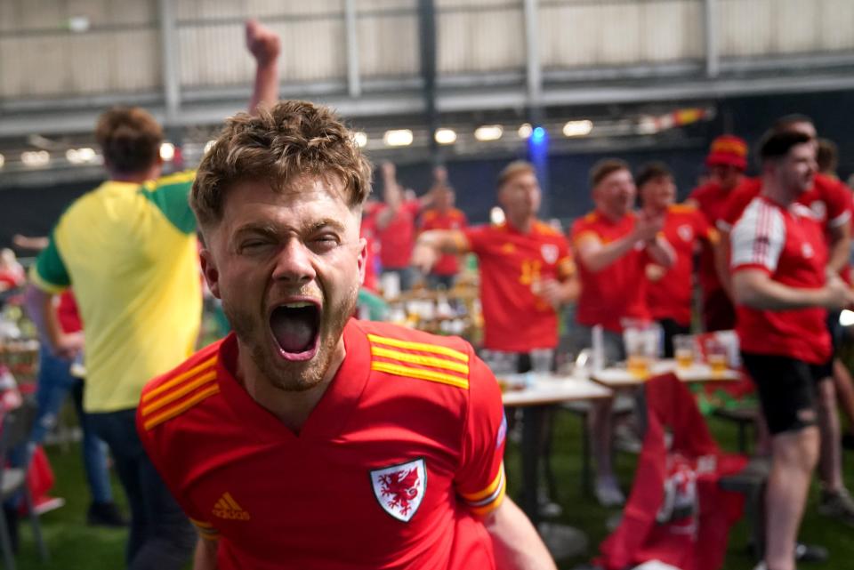 Fans watching Wales v Switzerland (PA Wire)