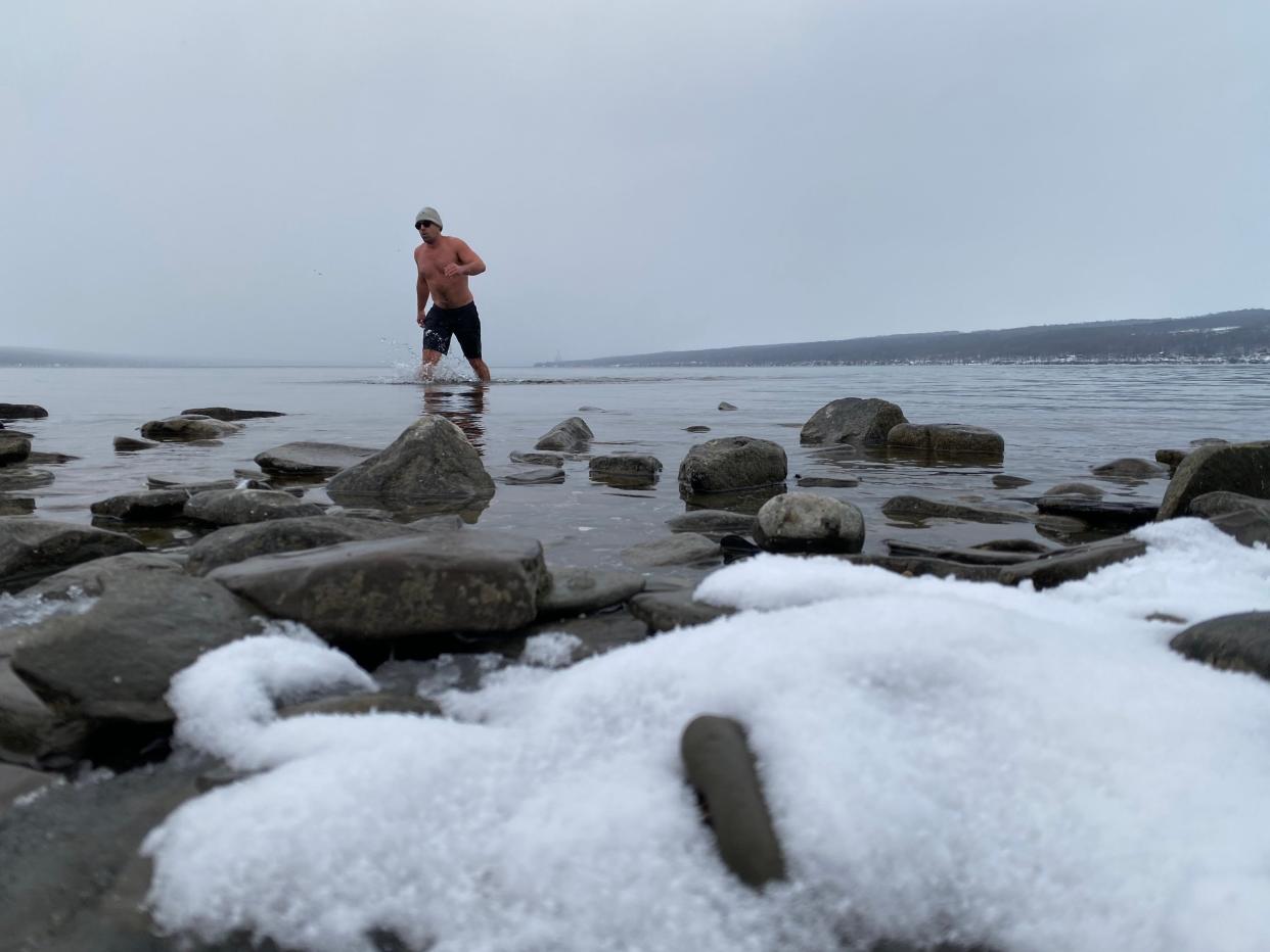 Jake cold water swimming polar plunge