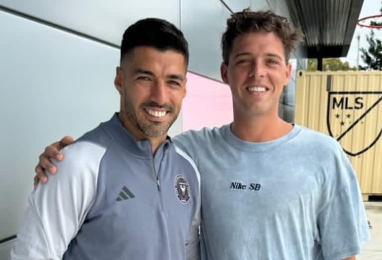 Luis Suárez y Santi Maratea, juntos en Miami (Foto: Instagram @santimaratea)