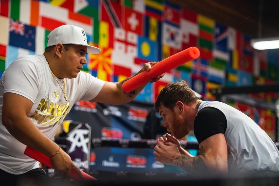 Eddy Reynoso manages and trains Saul Alvarez in San Diego.