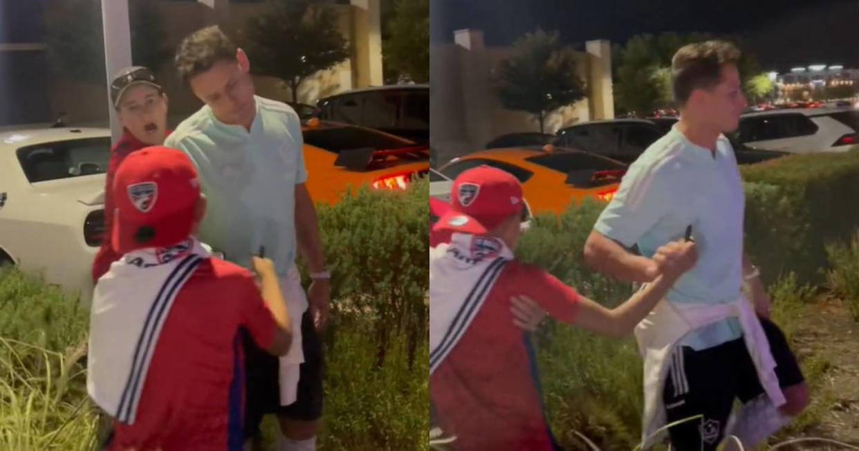 ‘Chicharito’ Hernández le niega autógrafo a un niño y lo tunden como nunca | Foto: Captura de video TikTok vía @nayemcoronado