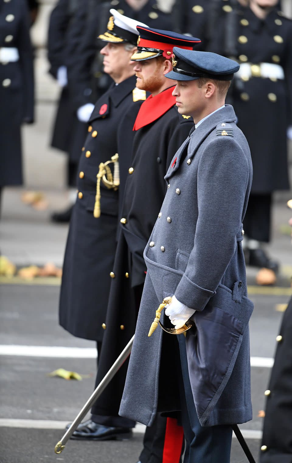 He appeared alongside Prince William and Prince Charles on the day. Photo: Getty Images