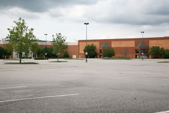 Empty mall parking lot