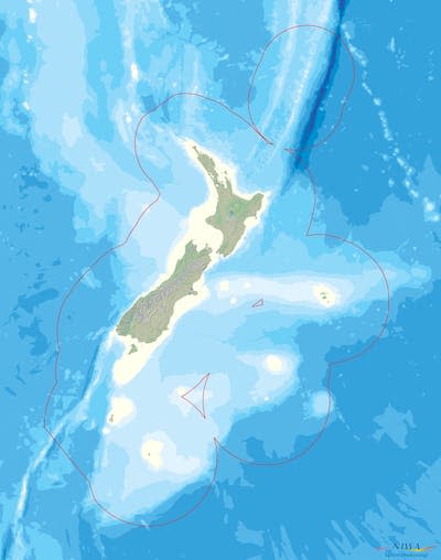 New Zealand’s ocean territory spans from the Kermadec Islands in the north to the subantarctic Campbell Island in the south. NIWA, <a href="http://creativecommons.org/licenses/by-nd/4.0/" rel="nofollow noopener" target="_blank" data-ylk="slk:CC BY-ND;elm:context_link;itc:0;sec:content-canvas" class="link ">CC BY-ND</a>