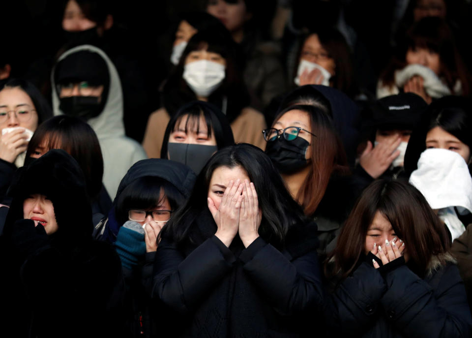 The star’s grieving fans lined the streets. Copyright: [Reuters]