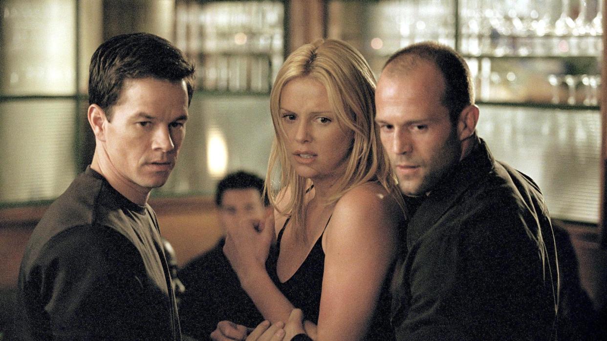  (L to R) Mark Wahlberg, Charlize Theron and Jason Statham in The Italian Job 