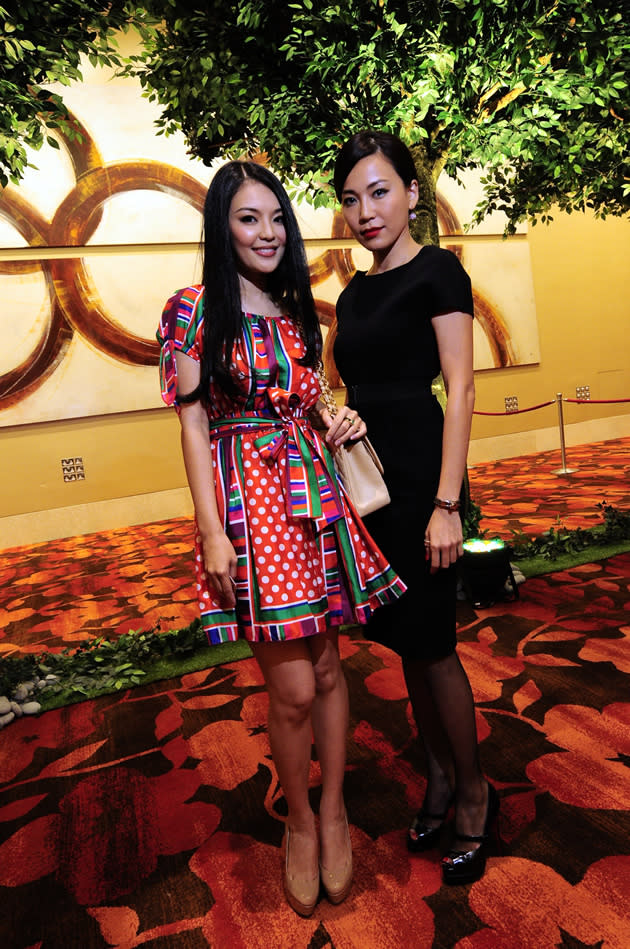 Spotted: Local actresses Apple Hong and Ong Ai Leng