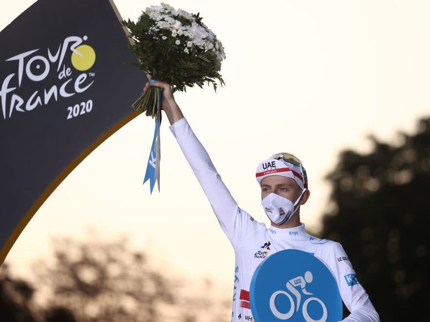 Tour de France winner Tadej Pogacar makes his return (AFP via Getty Images)