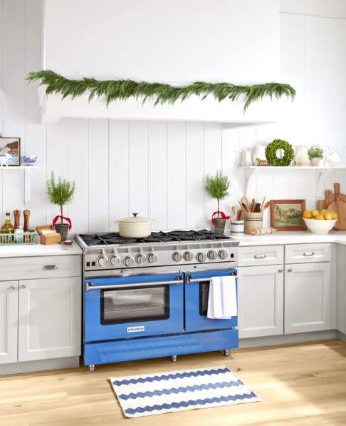 Fresh Greenery Christmas Kitchen