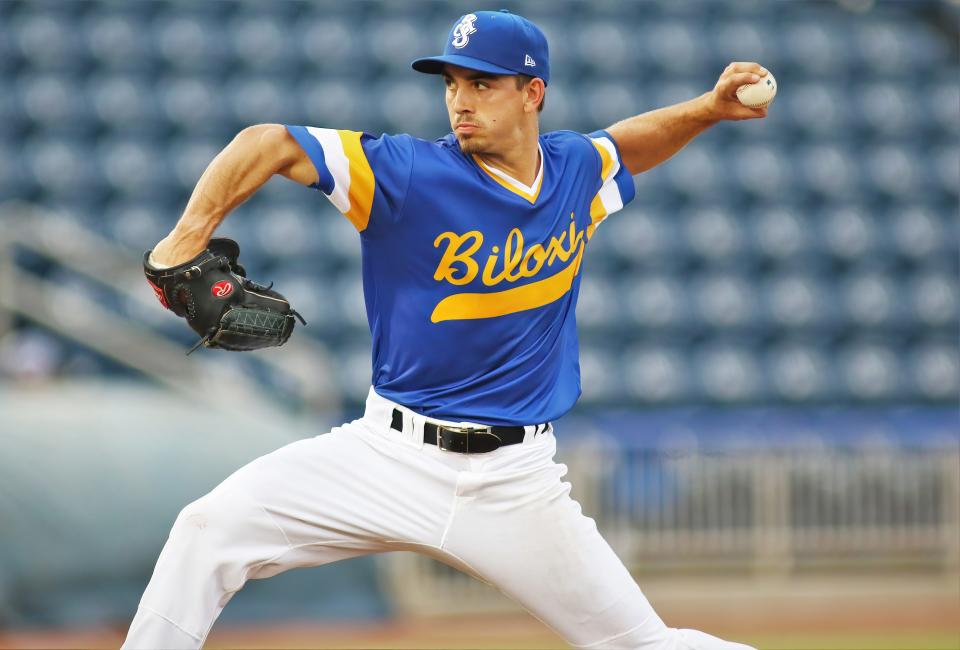 Brewers prospect Robert Gasser throws 90-94 mph from the left side and features a big, sweeping slider.