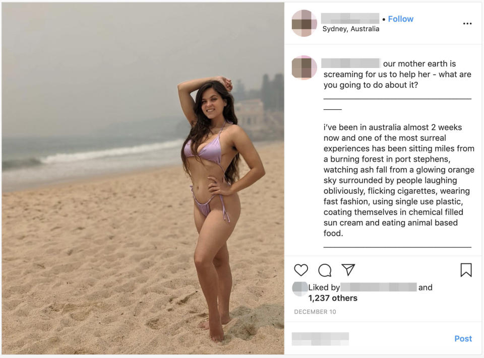 A woman in a pink bikini on a Sydney beach.