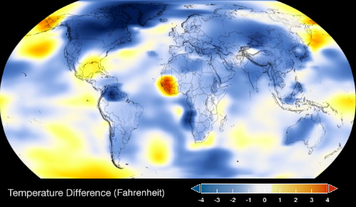 Average temperatures in 1884. Blues show cooler than average.