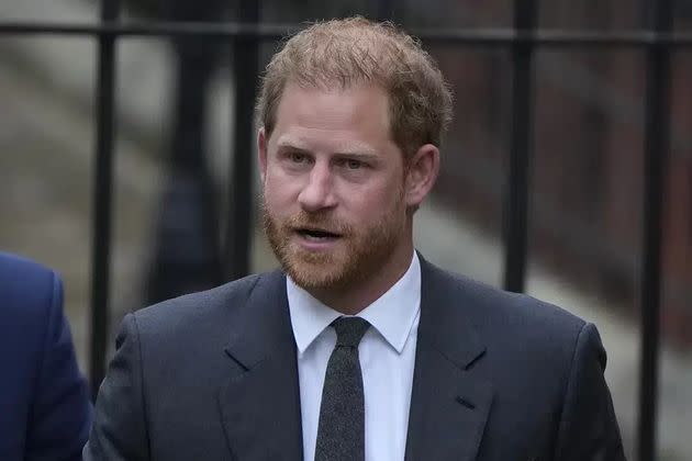 Prince Harry arrives at the Royal Courts Of Justice in London on March 28. 