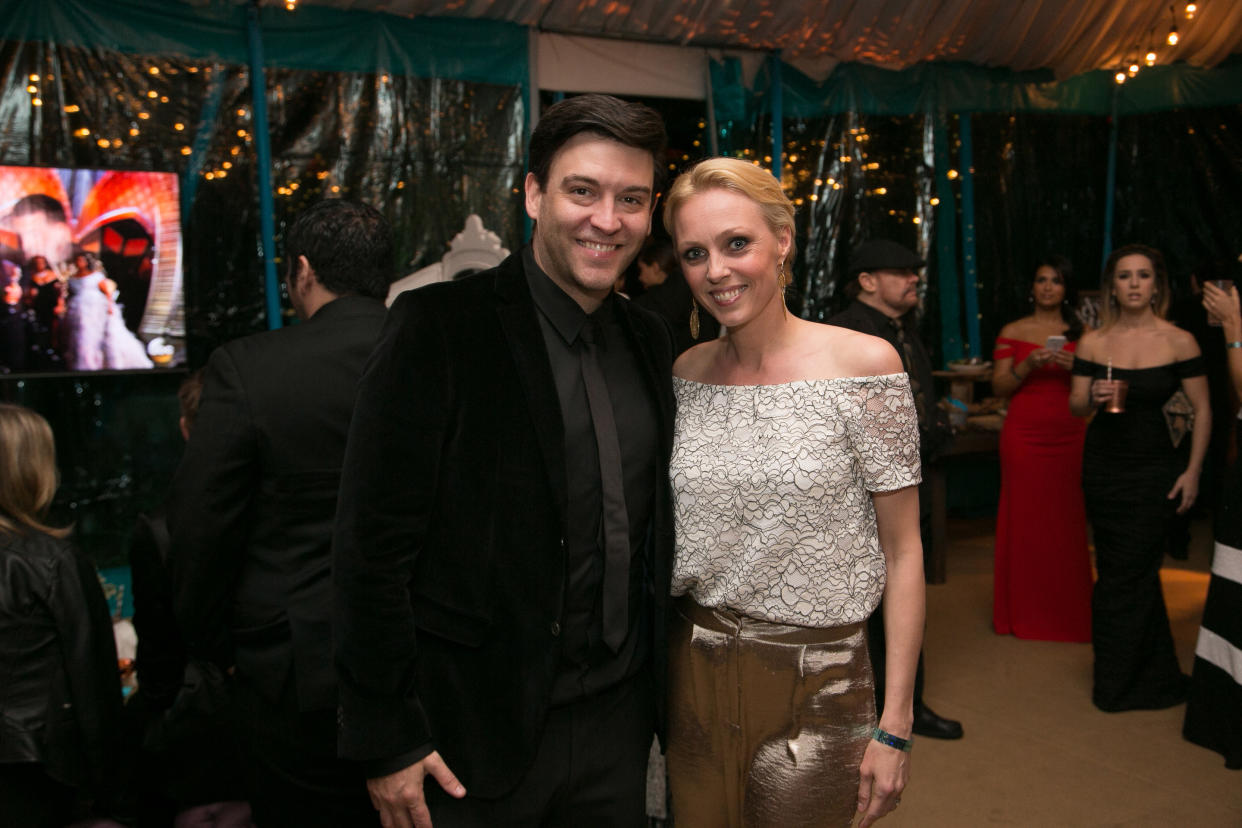 Camilla Dallerup (R) attends the Circus Magazine Oscars Celebration Hosted By Steve Shaw and Jonas Tahlin, CEO Absolut Elyx Sponsored by Volvo and Vaseline on February 26, 2017 in Los Angeles, California.  (Photo by Gabriel Olsen/WireImage)