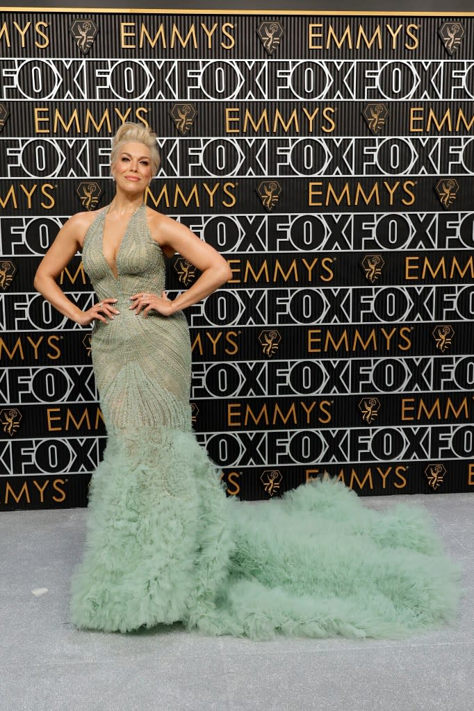 Hannah Waddingham attends the 75th Primetime Emmy Awards at Peacock Theater on January 15, 2024 in Los Angeles, California.