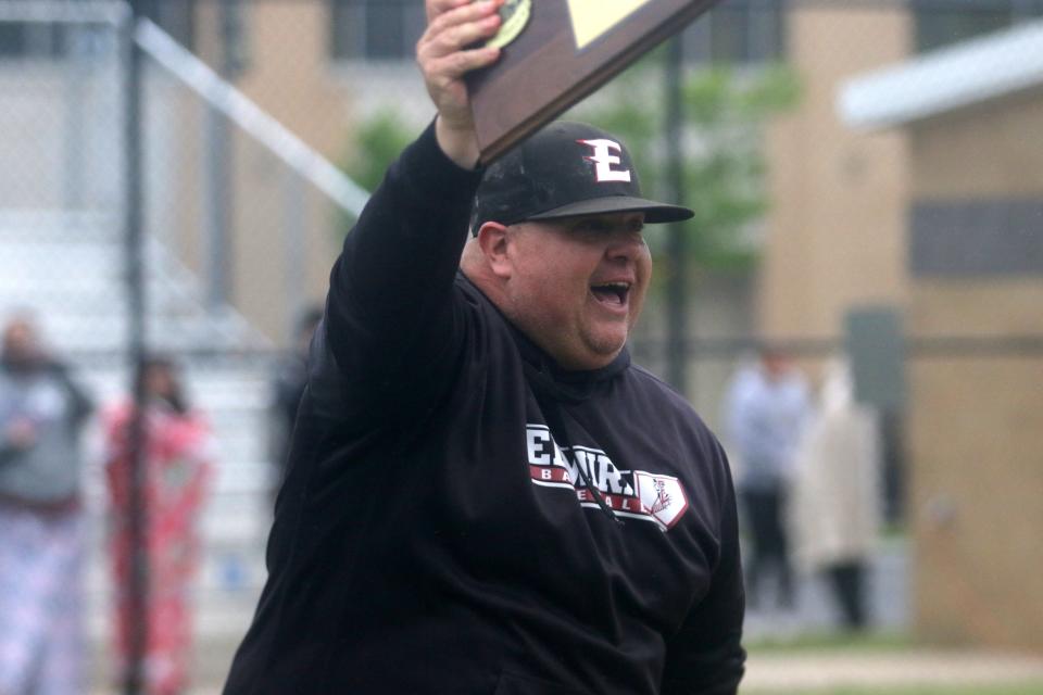 Elmira won the Section 4 Class AA baseball title with a 6-0 win over Corning on May 24, 2023, sweeping the best-of-three-series.