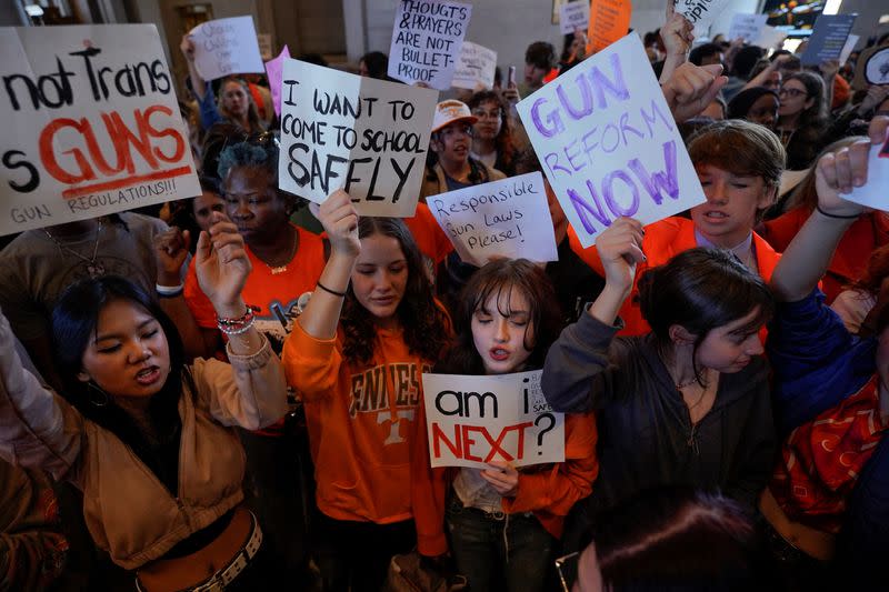 Protests after deadly shooting at the Covenant School in Nashville