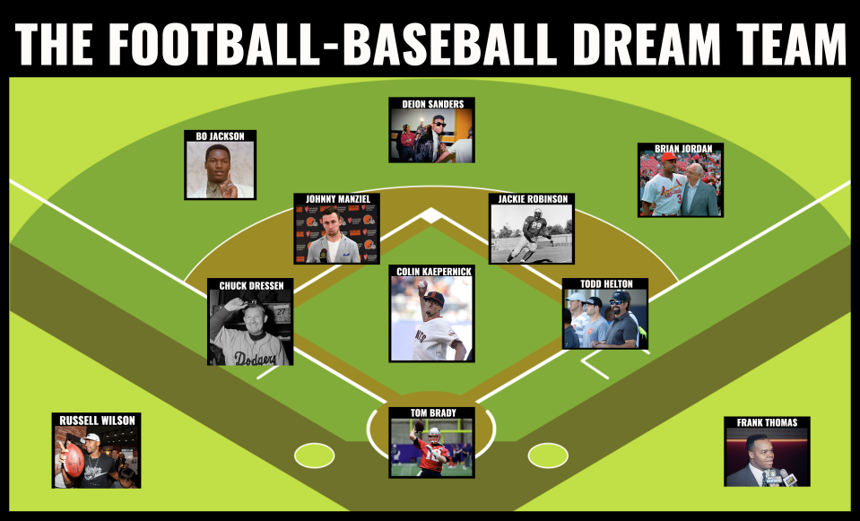 The ultimate football-baseball dream team. (Yahoo Sports)