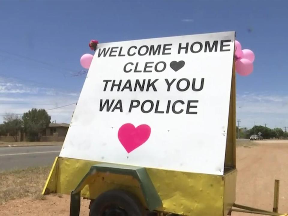 Sign by Carnarvon welcomes four-year-old’s return (ABC News)