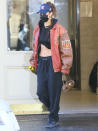 <p>Bella Hadid leaves her Soho apartment looking comfy and casual on Friday in N.Y.C.</p>