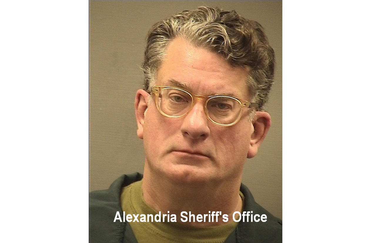 This image provided by the Alexandria (Va.) Sheriff's Office, shows James Gordon Meek in his booking photo on Jan. 31, 2023, in Alexandria, Va. Federal authorities say the well-known former investigative journalist for ABC News has been arrested on a charge of "transporting" images depicting the sexual abuse of children. (Alexandria Sheriff's Office via AP)