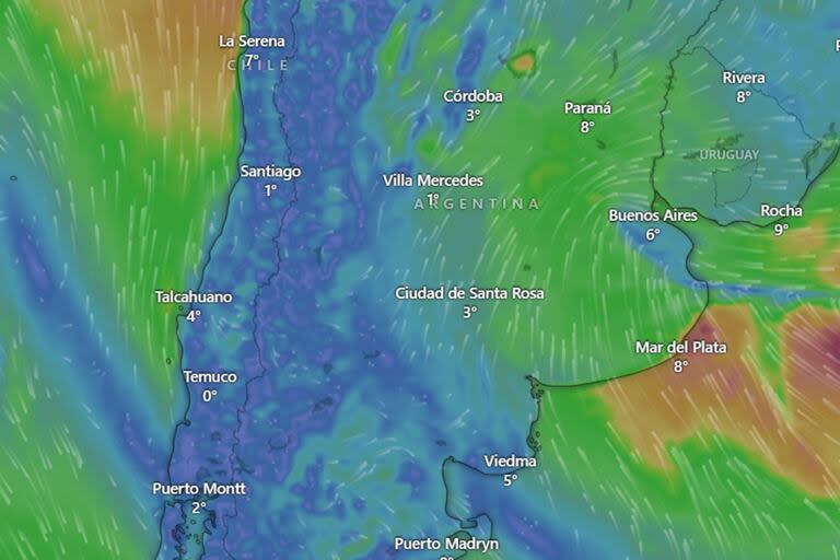 En el Área Metropolitana de Buenos AIres en las próximas horas impactará un ciclón extratropical