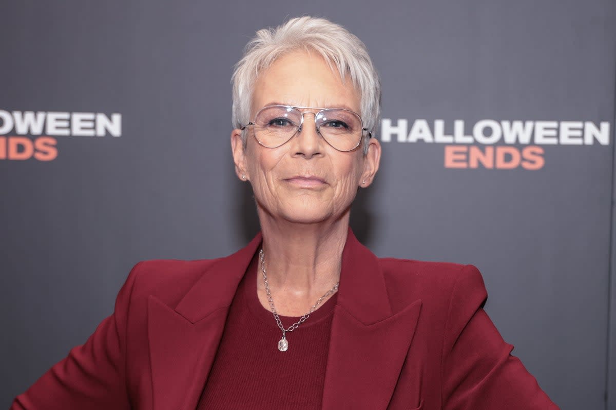 Jamie Lee Curtis became emotional as she discussed Kanye West’s anti-Semitic Twitter rant  (Shane Anthony Sinclair/ Getty Images)