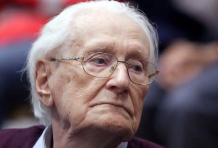 FILE PHOTO: Oskar Groening, defendant and former Nazi SS officer dubbed the