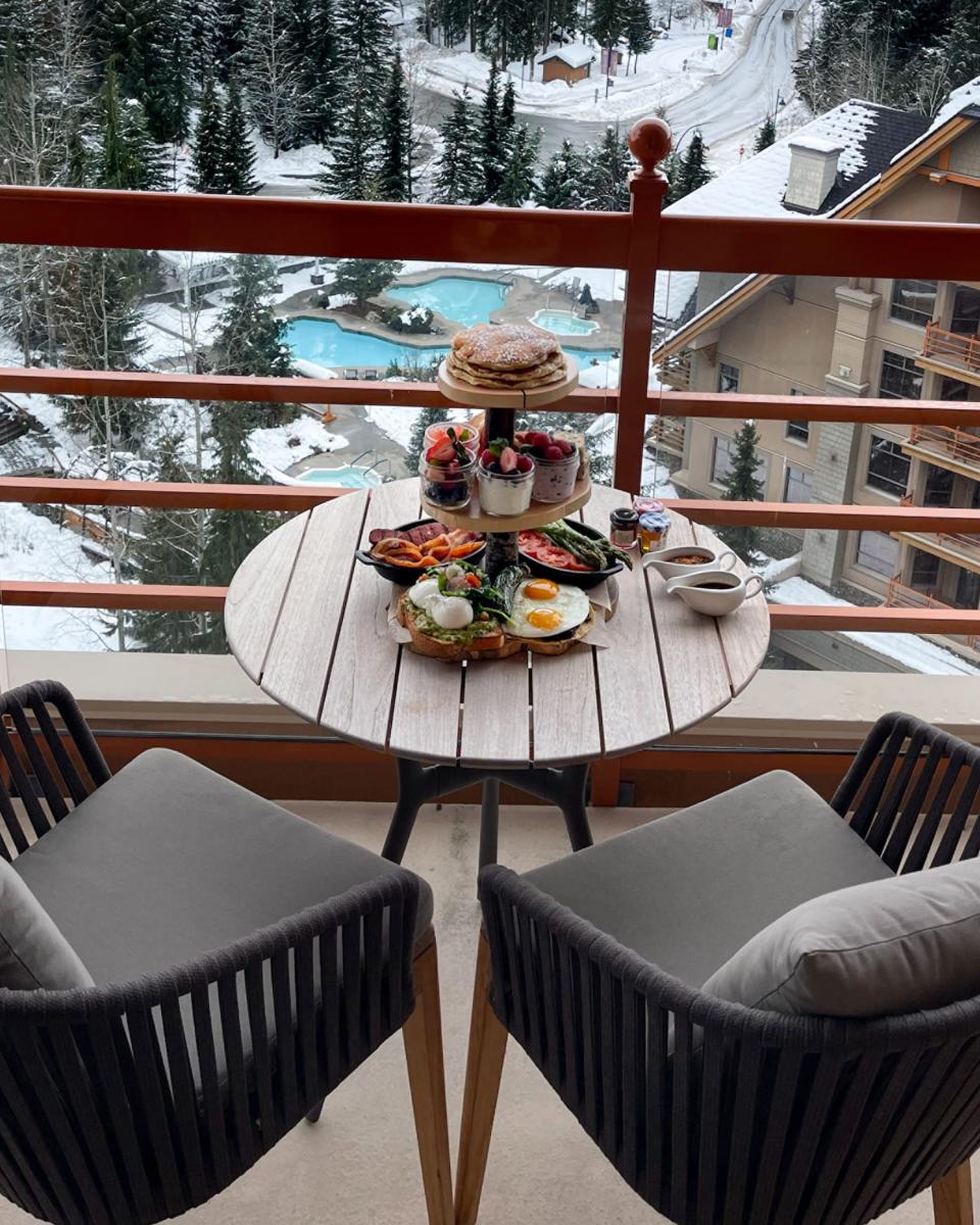 If staying at the Four Seasons in Whistler, British Columbia, make sure to have the Signature Balcony Breakfast experience delivered to your room.