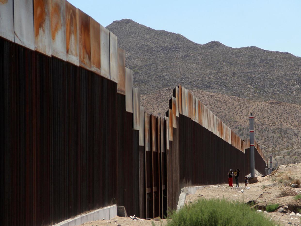 At least five other Guatemalan migrants have suffered broken bones and other serious injuries after falling from the border wall in recent months: AFP/Getty