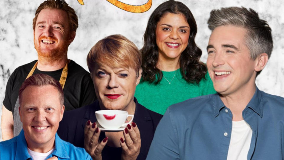 Eddie Izzard joined a panel of Saturday Kitchen cooks and guests. (BBC)