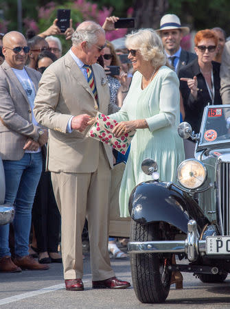Britain's Prince Charles and Camilla, Duchess of Cornwall attend a British Classic Car event in Havana, Cuba March 26, 2019. Arthur Edwards/Pool via REUTERS