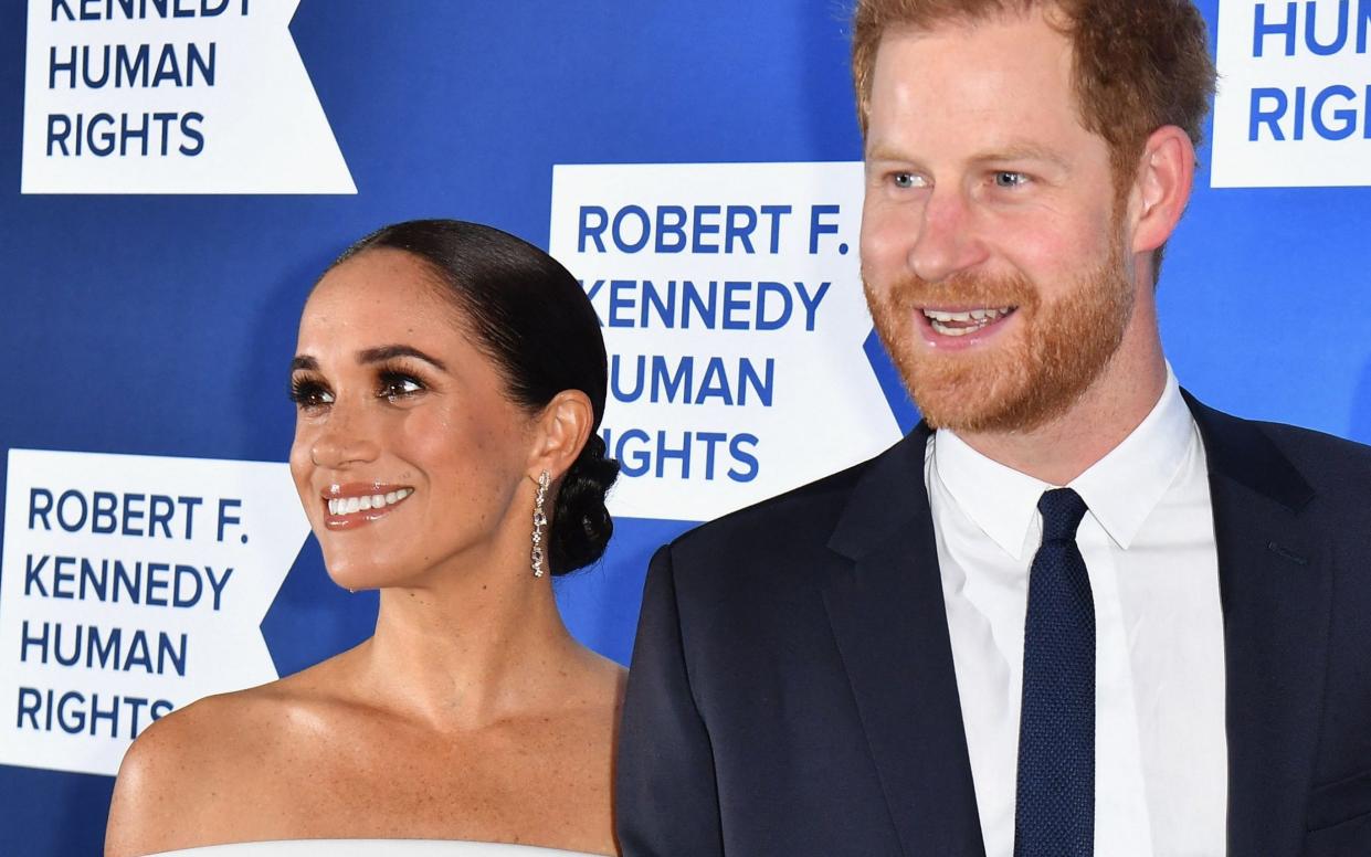 Meghan and Harry were named laureates of the Robert F. Kennedy Human Rights Ripple of Hope gala - Getty