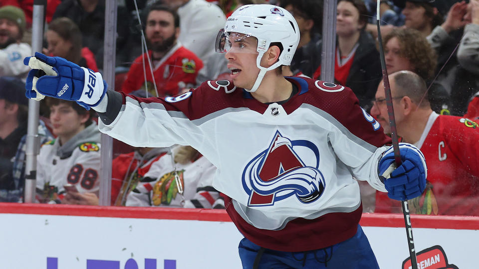 Riding shotgun with Nathan MacKinnon makes Evan Rodrigues an intriguing addition in Fantasy Hockey. (Photo by Michael Reaves/Getty Images)