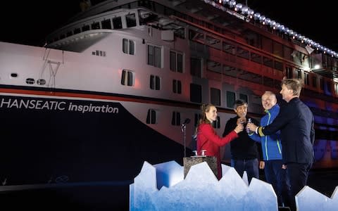 Christening ceremony of Hanseatic Inspiration - Credit: Hapag-Lloyd Cruises